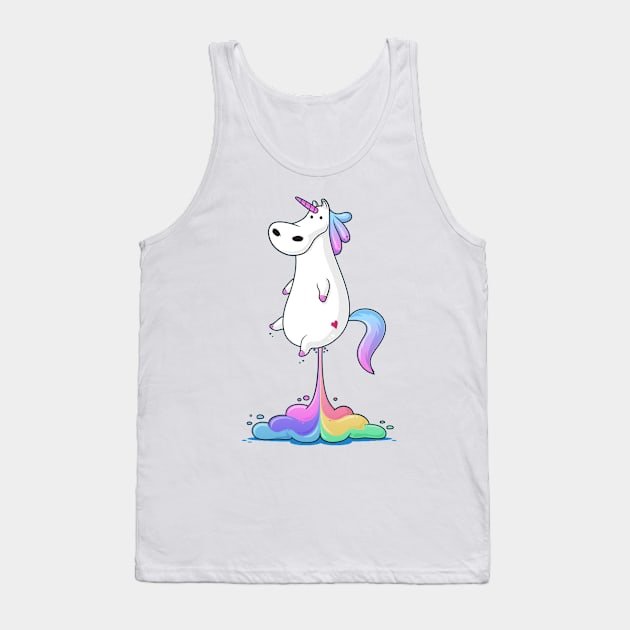 Rainbow Unicorn With Heart LGBT Pride Tank Top by saigon199x